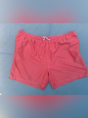 Men’s Coral Swim Trunks with Drawstring Waist